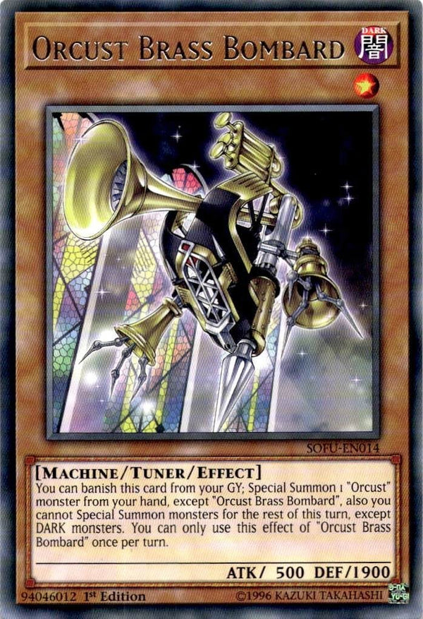 Yugioh Orcust Brass Bombard SOFU-EN014 Rare 1st Edition VLP/NM