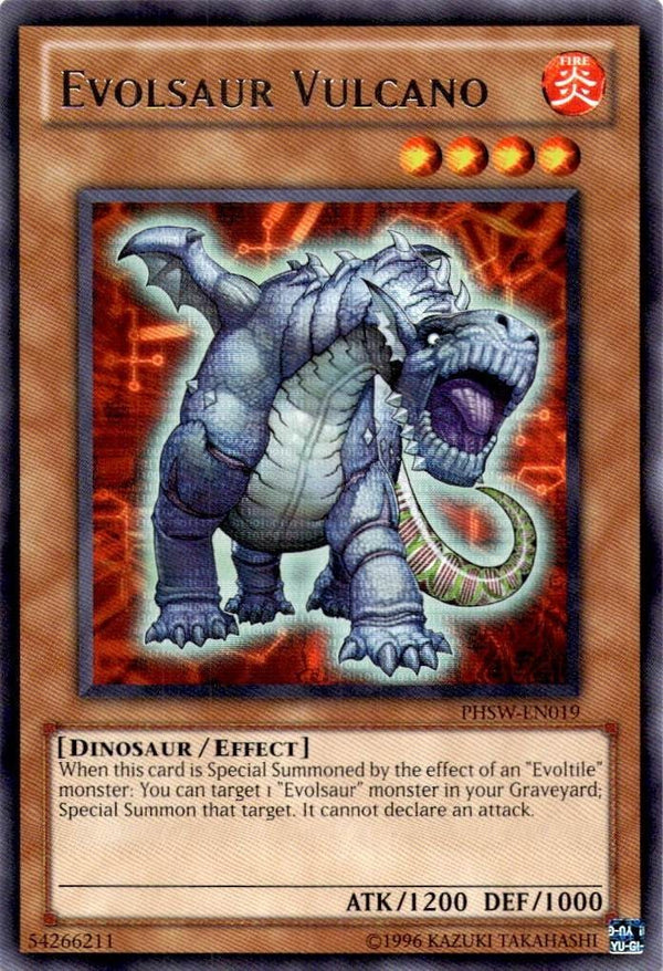 Yugioh Evolsaur Vulcano PHSW-EN019 Rare Unlimited Edition NM
