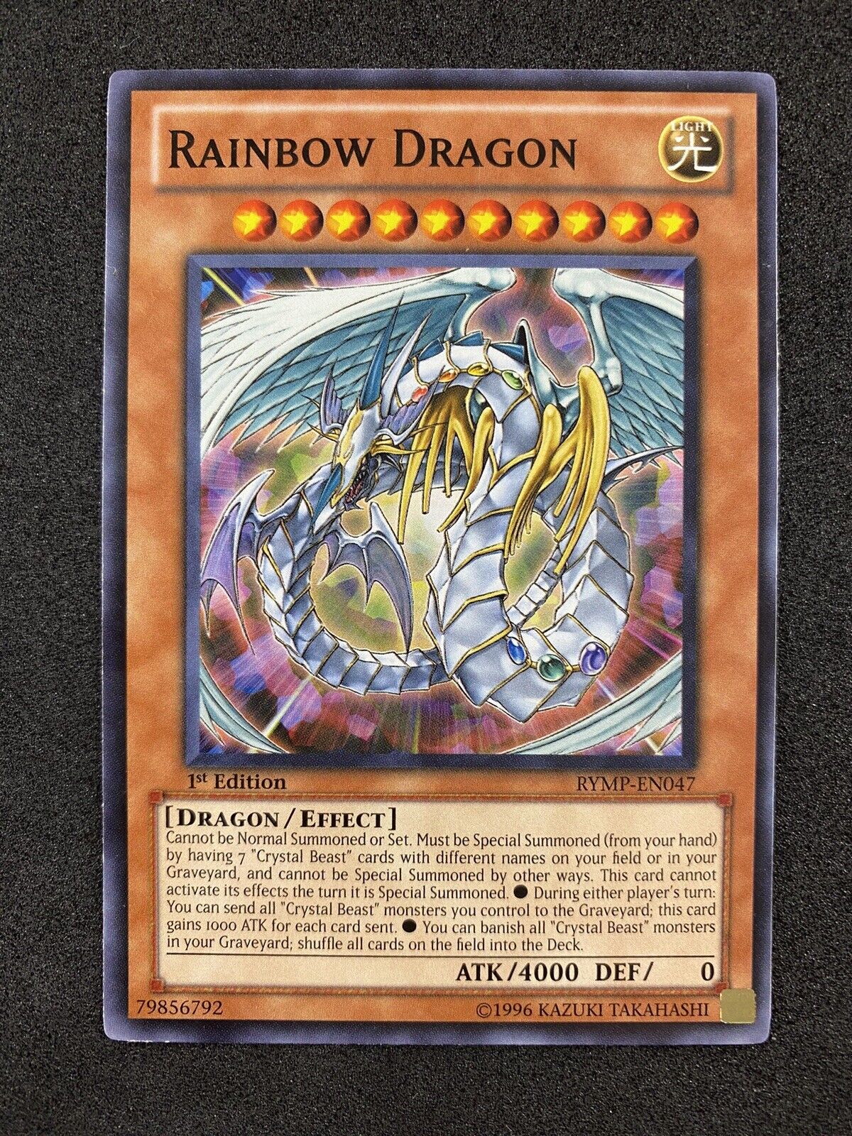 Yugioh Rainbow Dragon RYMP-EN047 Common 1st Edition VLP-NM