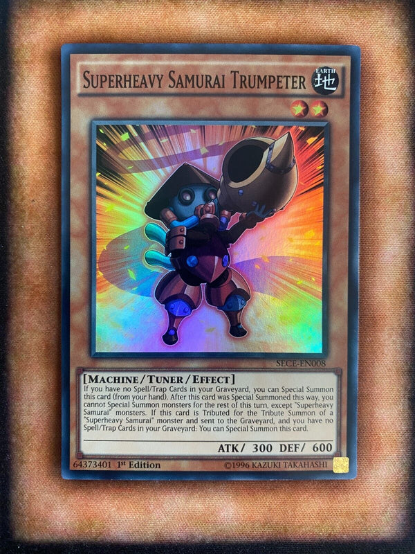 Yugioh Superheavy Samurai Trumpeter SECE-EN008 Super Rare 1st Edition NM