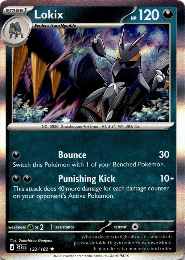 Pokemon Lokix 122/182 Paradox Rift Holo NM