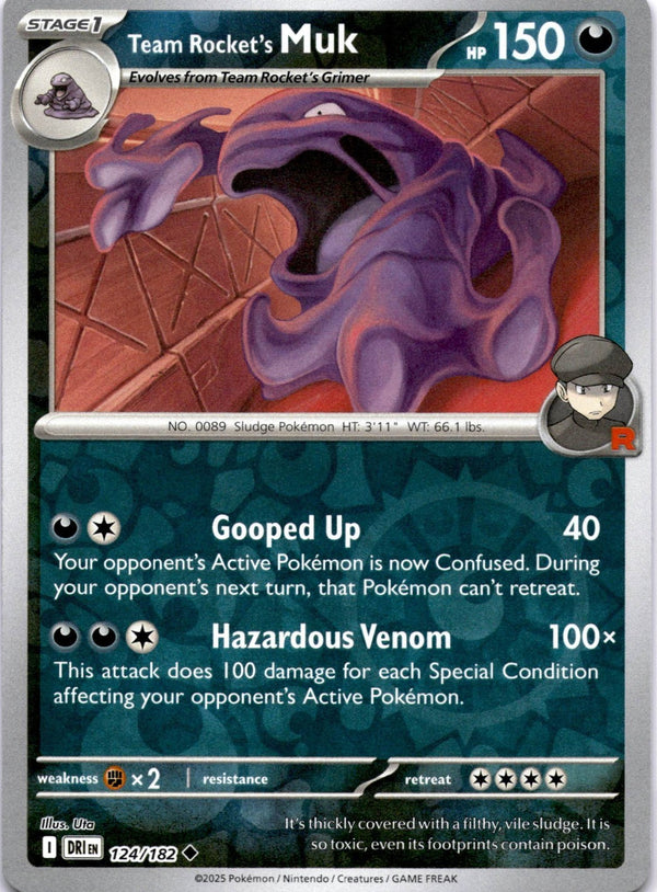 Pokemon Team Rocket's Muk 124/182 Destined Rivals Reverse Holo NM