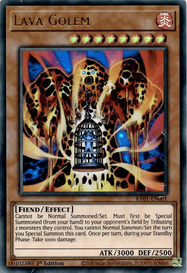 Yugioh Lava Golem RA01-EN001 Ultra Rare 1st Edition HP
