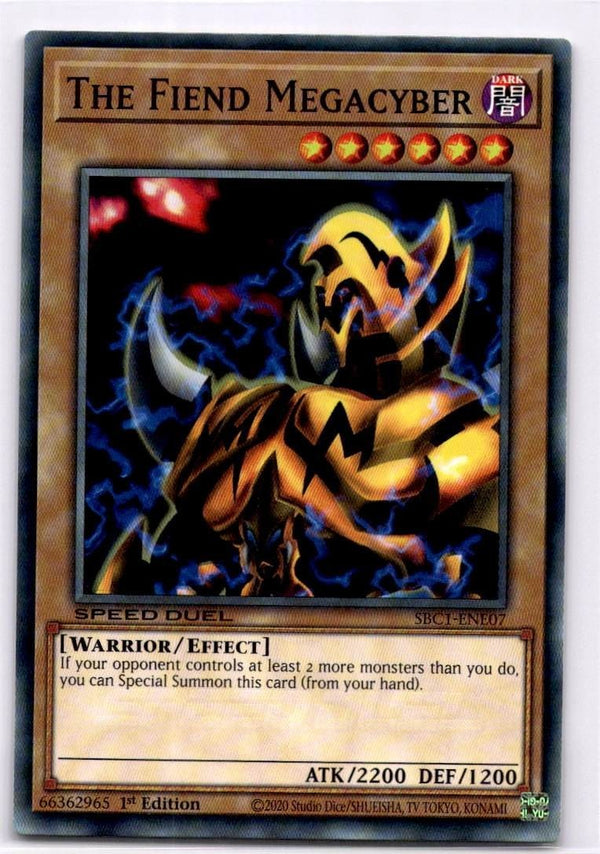 Yugioh The Fiend Megacyber SBC1-ENE07 Common 1st Edition NM