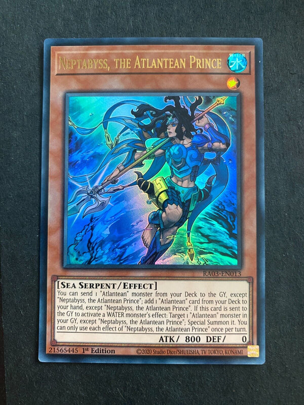 Yugioh Neptabyss, the Atlantean Prince RA03-EN013 Ultra Rare 1st Edition NM