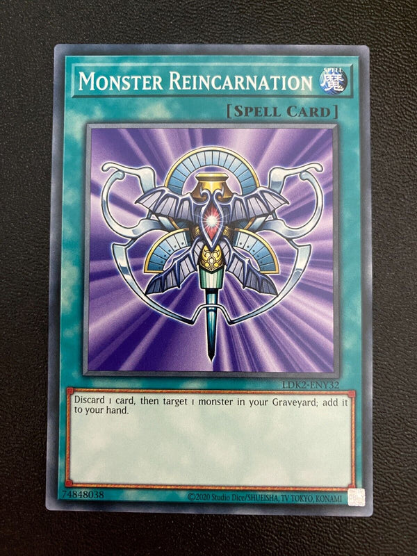 Yugioh Monster Reincarnation LDK2-ENY32 Common Unlimited Edition NM