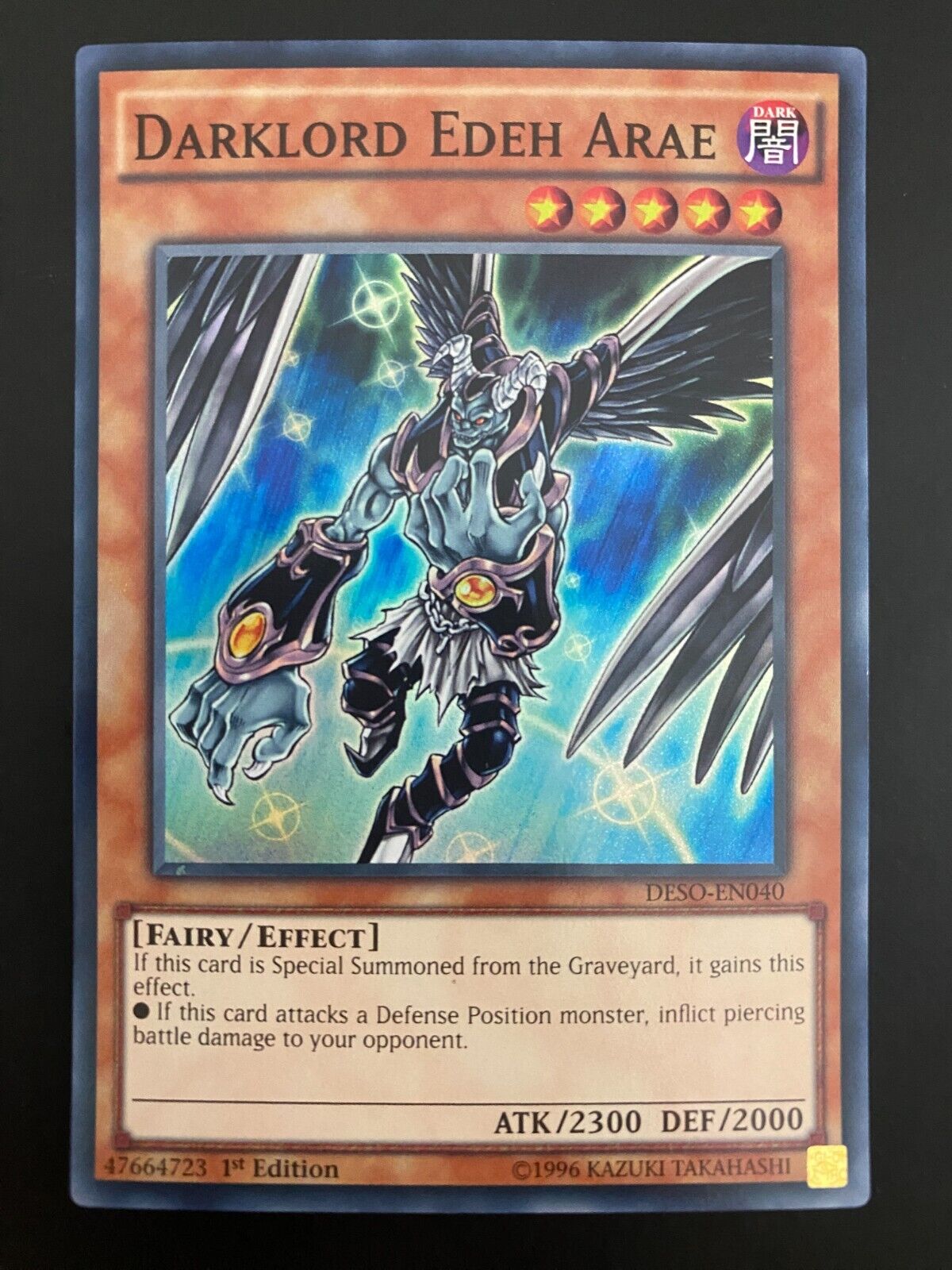 Yugioh Darklord Edeh Arae DESO-EN040 1st Edition Ultra Rare NM/MINT