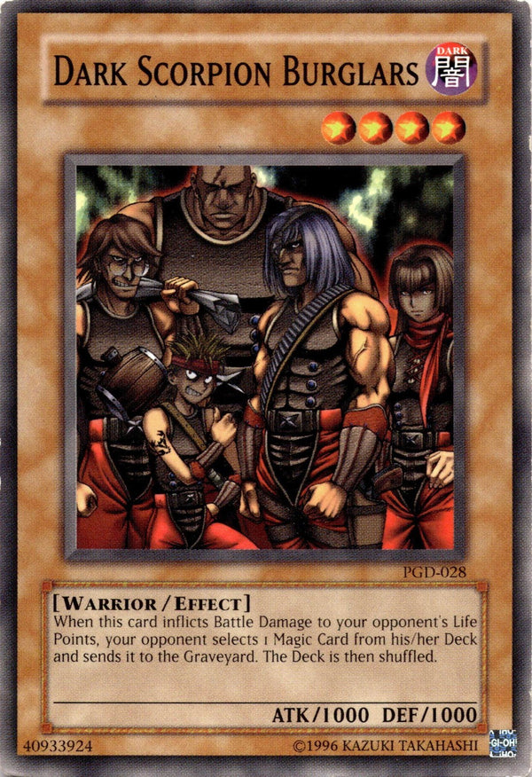 Yugioh Dark Scorpion Burglars PGD-028 Common Unlimited Edition HP