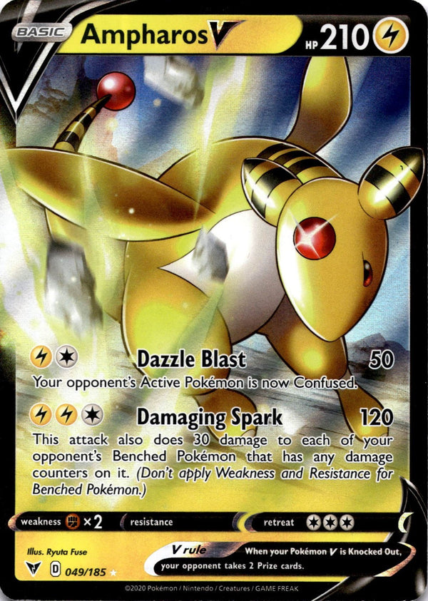 Pokemon Ampharos V 049/185 Vivid Voltage Full Art Holo NM