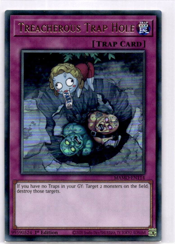 Yugioh Treacherous Trap Hole MAMO-EN114 Ultra Rare 1st Edition NM