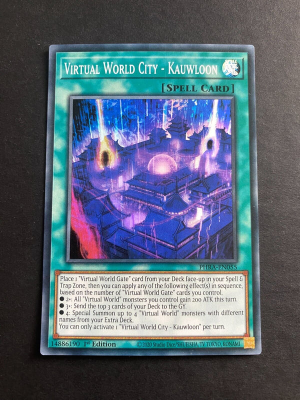 Yugioh Virtual World City - Kauwloon PHRA-EN055 Super Rare 1st Edition MP/LP