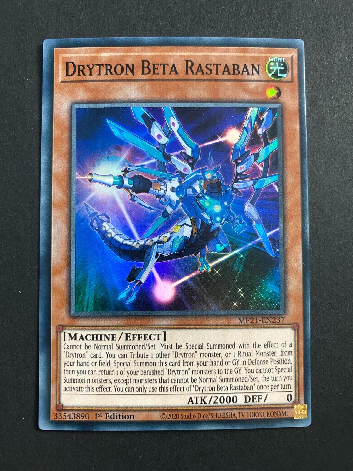 Yugioh Drytron Beta Rastaban MP21-EN237 Super Rare 1st Edition NM