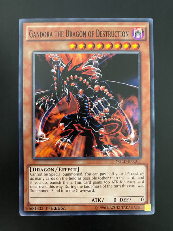 Yugioh Gandora the Dragon of Destruction YGLD-ENC03 Common 1st Edition NM/MINT