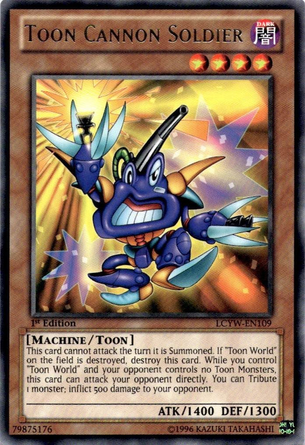 Yugioh Toon Cannon Soldier LCYW-EN109 Rare 1st Edition NM