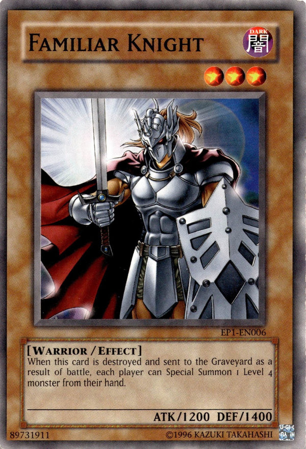 Yugioh Familiar Knight EP1-EN006 Common Unlimited Edition MP