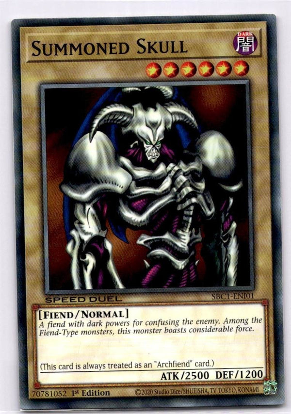 Yugioh Summoned Skull SBC1-ENI01 Common 1st Edition NM