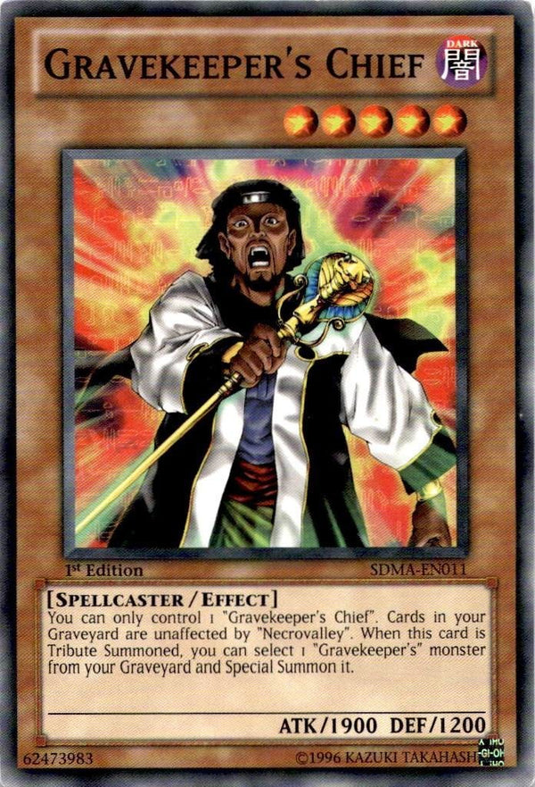 Yugioh Gravekeeper's Chief SDMA-EN011 Common 1st Edition VLP/NM