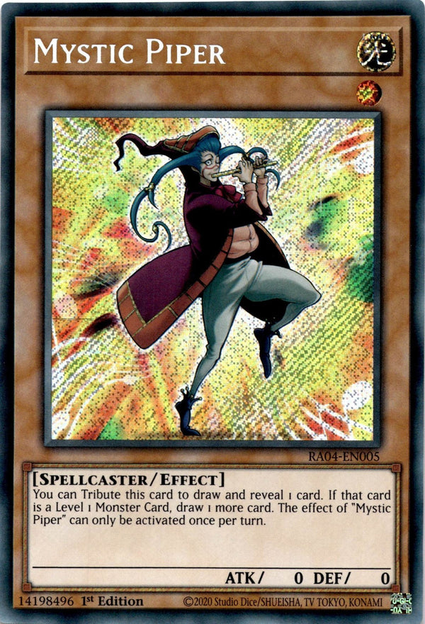 Yugioh Mystic Piper RA04-EN005 Secret Rare 1st Edition NM