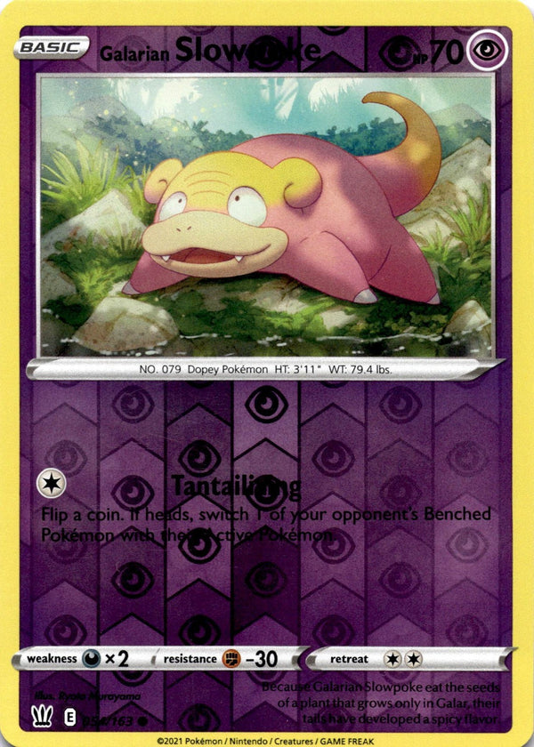 Pokemon Galarian Slowpoke 054/163 Battle Styles Reverse Holo NM
