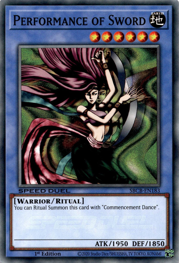 Yugioh Performance of Sword SBCB-EN183 Speed Duel Common 1st Edition NM