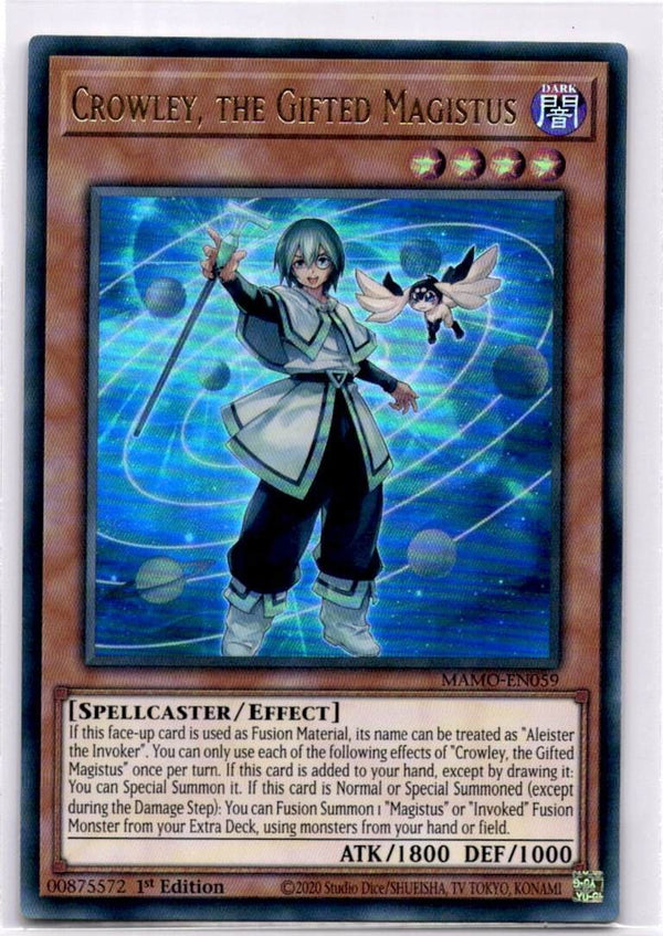 Yugioh Crowley, the Gifted Magistus MAMO-EN059 Ultra Rare 1st Edition NM
