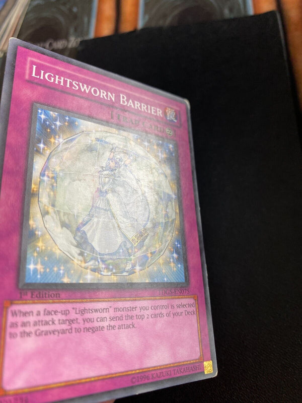 Yugioh Lightsworn Barrier TDGS-EN075 Common 1st Edition HP