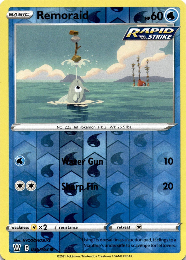 Pokemon Remoraid 036/163 Battle Styles Reverse Holo LP