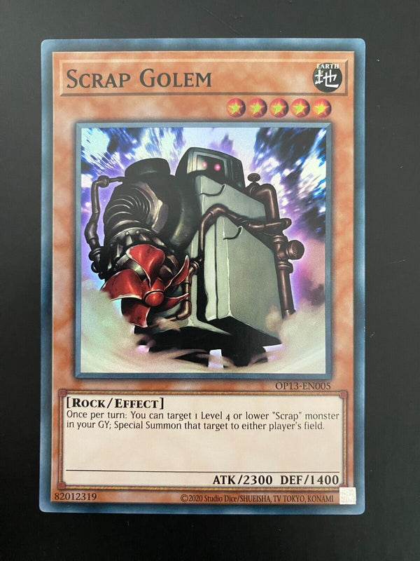 Yugioh Scrap Golem OP13-EN005 Super Rare Unlimited Edition NM