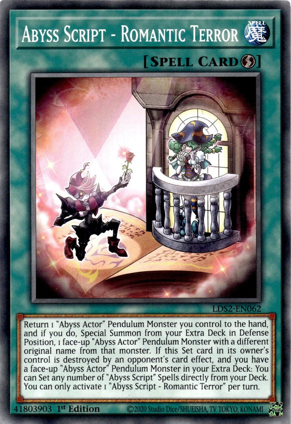 Yugioh Abyss Script - Romantic Terror LDS2-EN062 Common 1st Edition NM