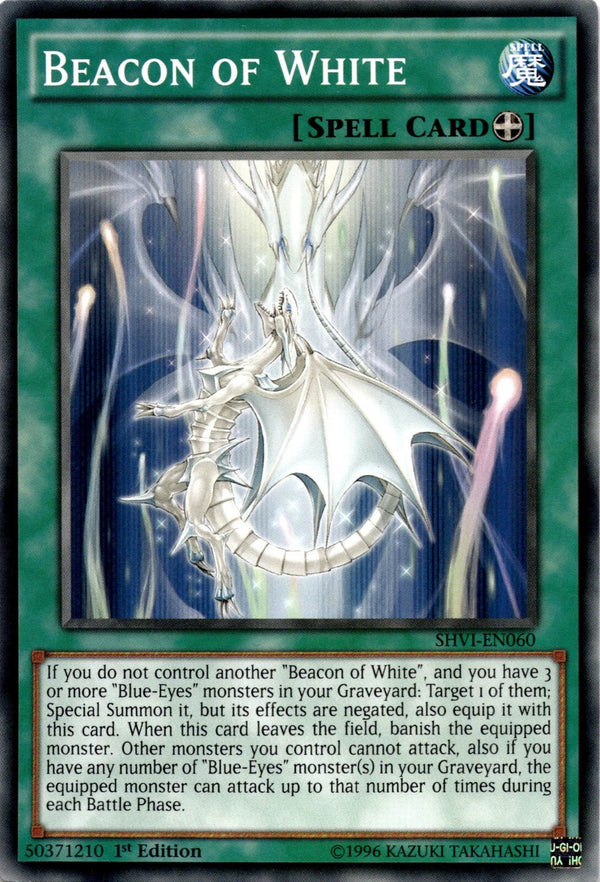 Yugioh Beacon of White SHVI-EN060 Common 1st Edition VLP/NM