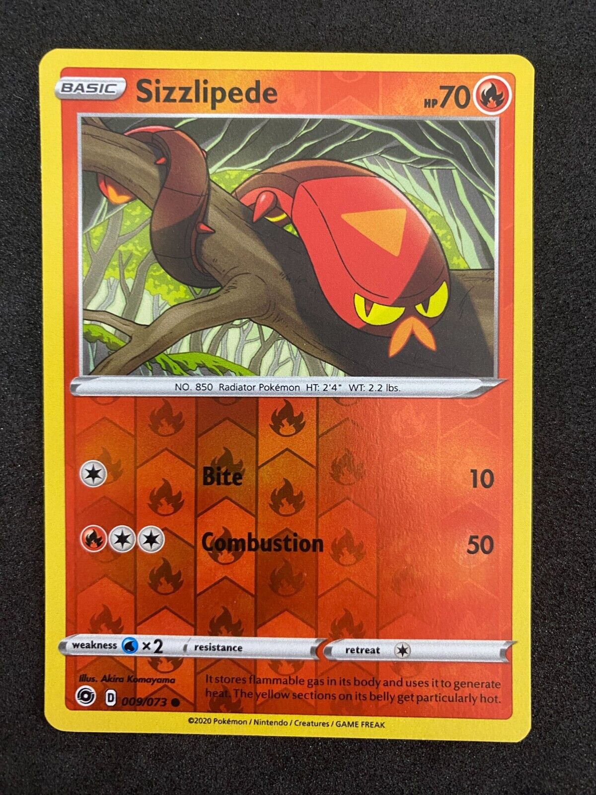 Pokemon Sizzlipede 009/073 Champion's Path Reverse Holo NM-MINT