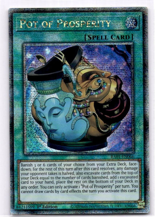 Yugioh Pot of Prosperity RA01-EN066 Quarter Century Rare 1st Edition NM