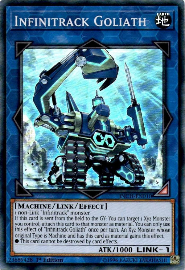 Yugioh Infinitrack Goliath INCH-EN010 Super Rare 1st Edition LP