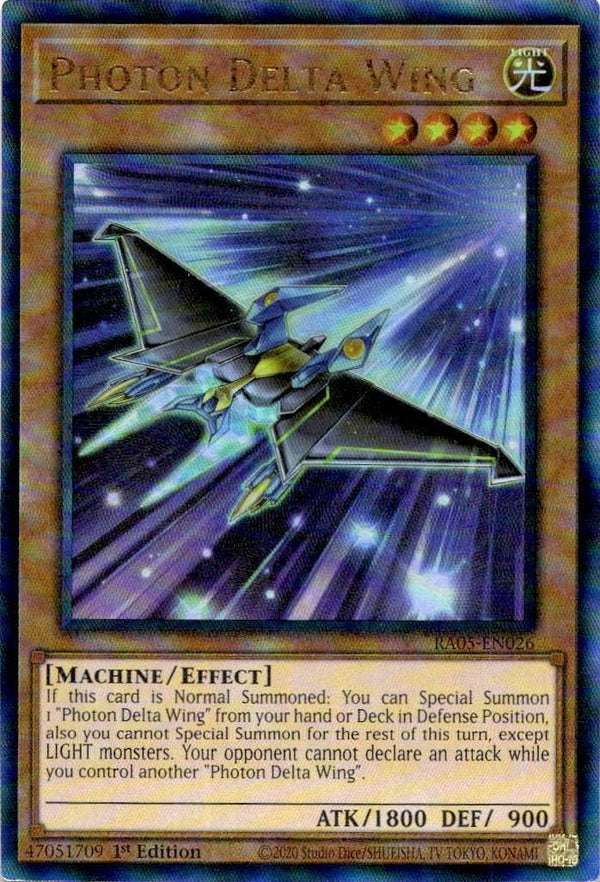 Yugioh Photon Delta Wing RA05-EN026 NA Print Ultimate Rare 1st Edition NM