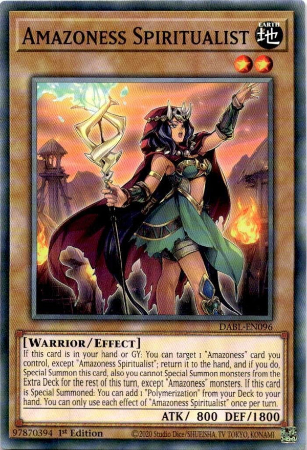 Yugioh Amazoness Spiritualist DABL-EN096 Common 1st Edition NM