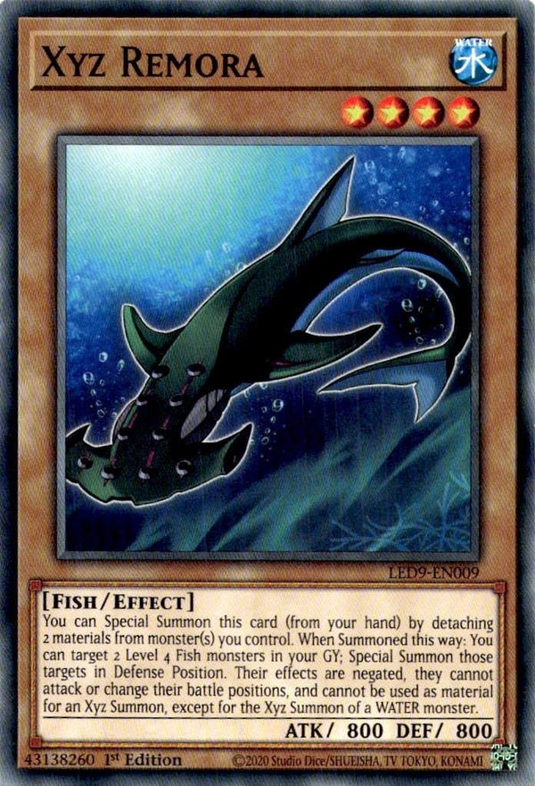 Yugioh Xyz Remora LED9-EN009 Common 1st Edition NM