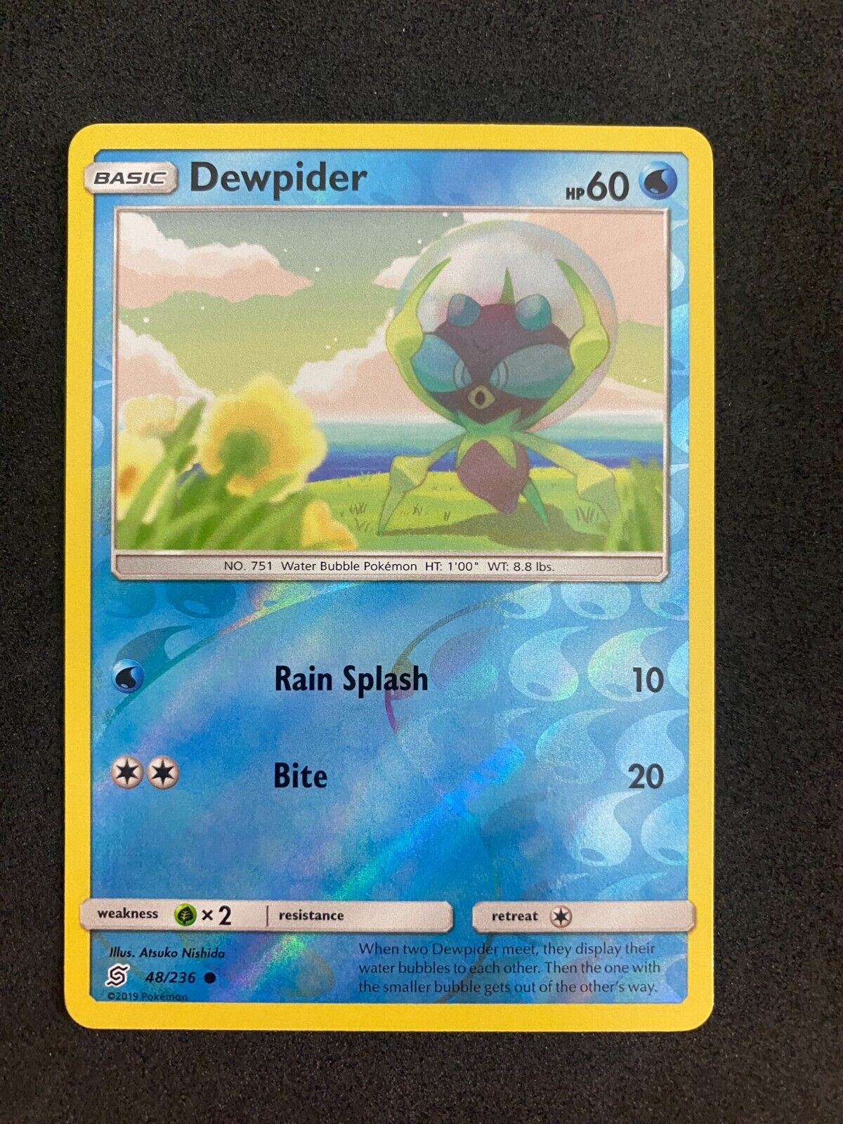 Pokemon Dewpider 48/236 Unified Minds Reverse Holo NM