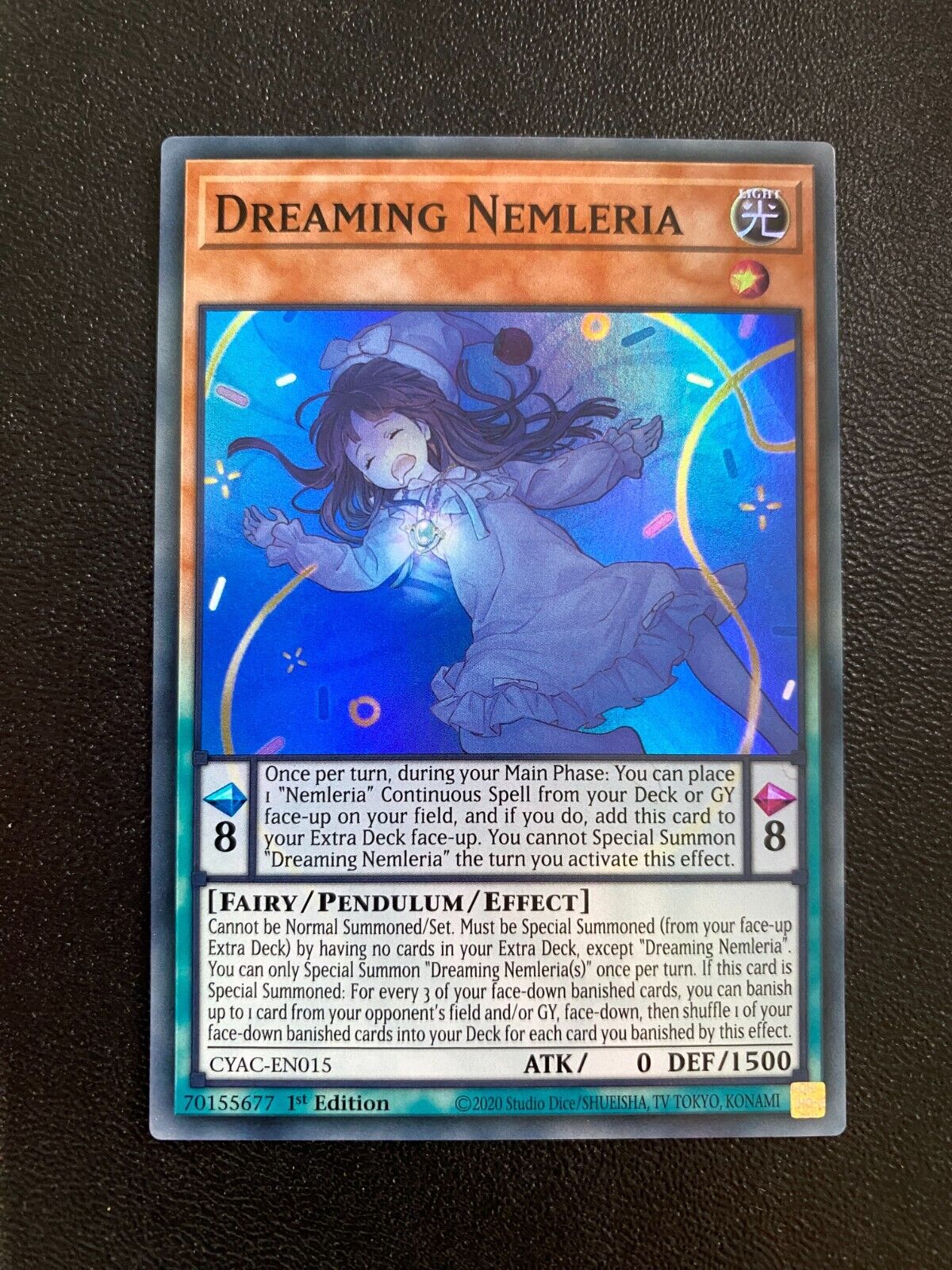 Yugioh Dreaming Nemleria CYAC-EN015 Super Rare 1st Edition NM