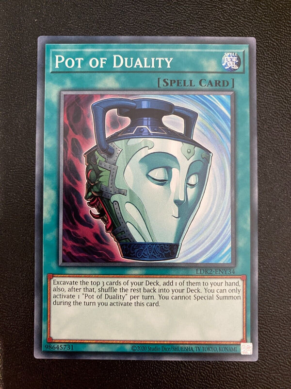 Yugioh Pot of Duality LDK2-ENY34 Common Unlimited Edition NM