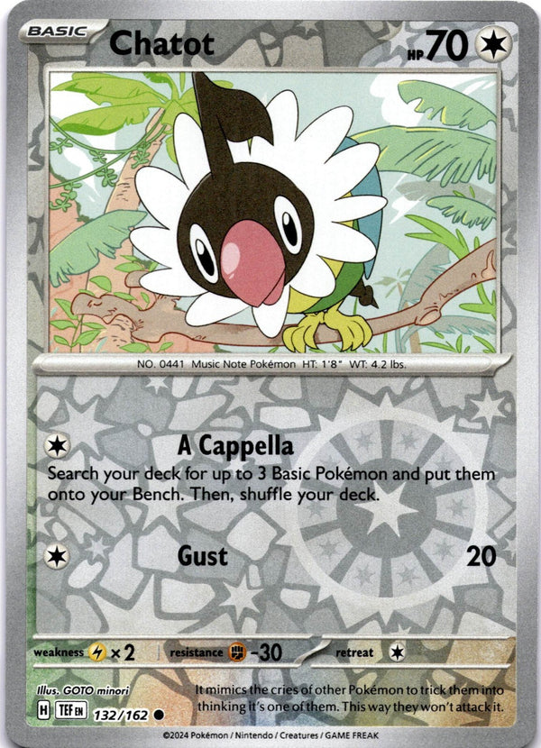Pokemon Chatot 132/162 Temporal Forces Reverse Holo NM