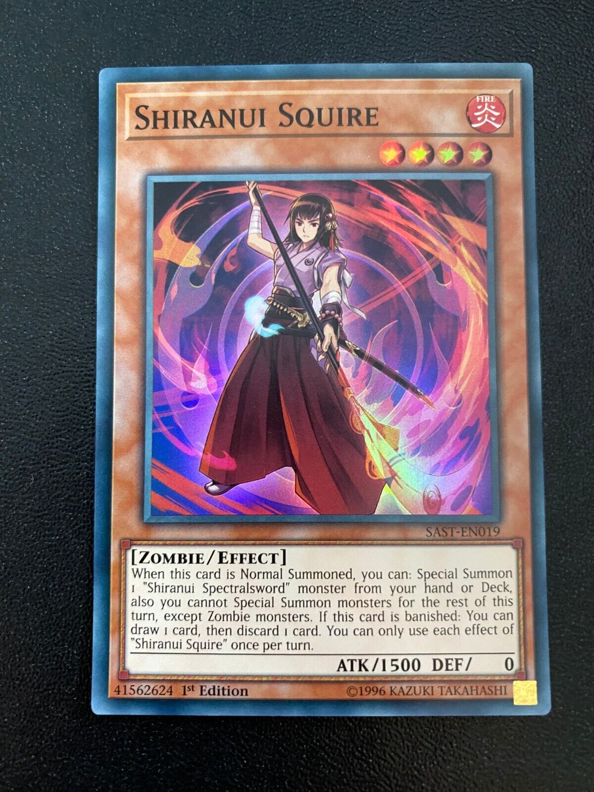 Yugioh Shiranui Squire SAST-EN019 Super Rare 1st Edition VLP/NM