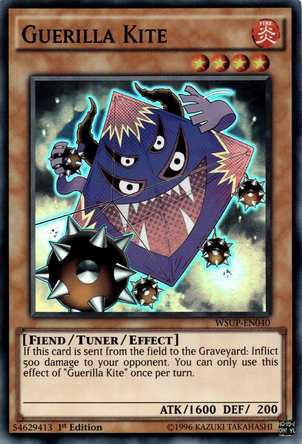 Yugioh Guerilla Kite WSUP-EN040 Super Rare 1st Edition NM