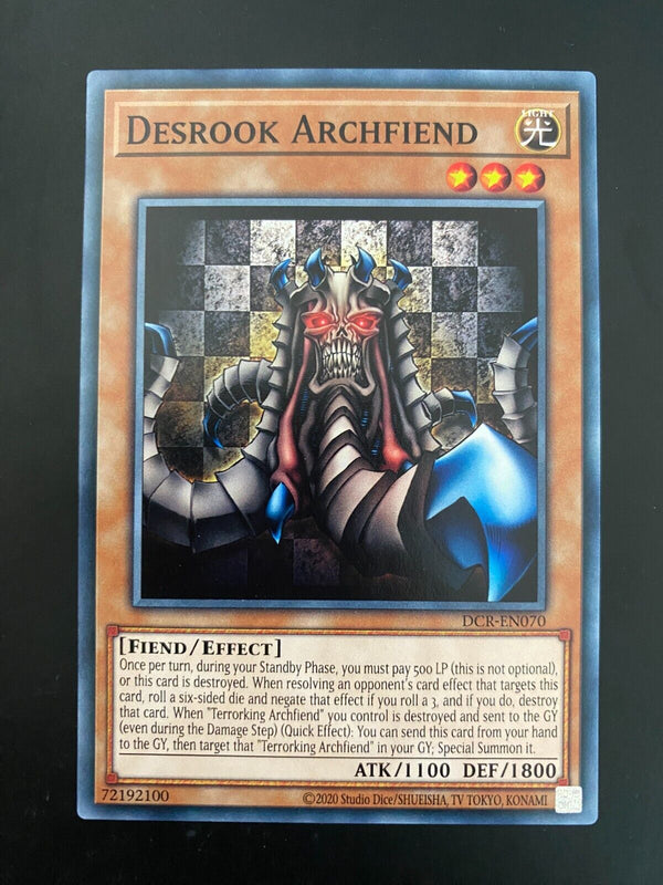 Yugioh Desrook Archfiend DCR-EN070 Common Unlimited Edition NM/MINT