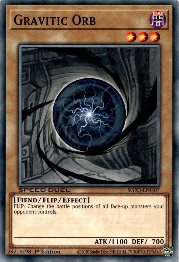 Yugioh Gravitic Orb SGX3-ENG07 Speed Duel Common 1st Edition NM