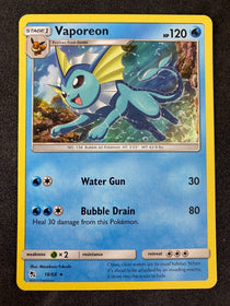 Pokemon Vaporeon 18/68 Hidden Fates Holo NM-MINT