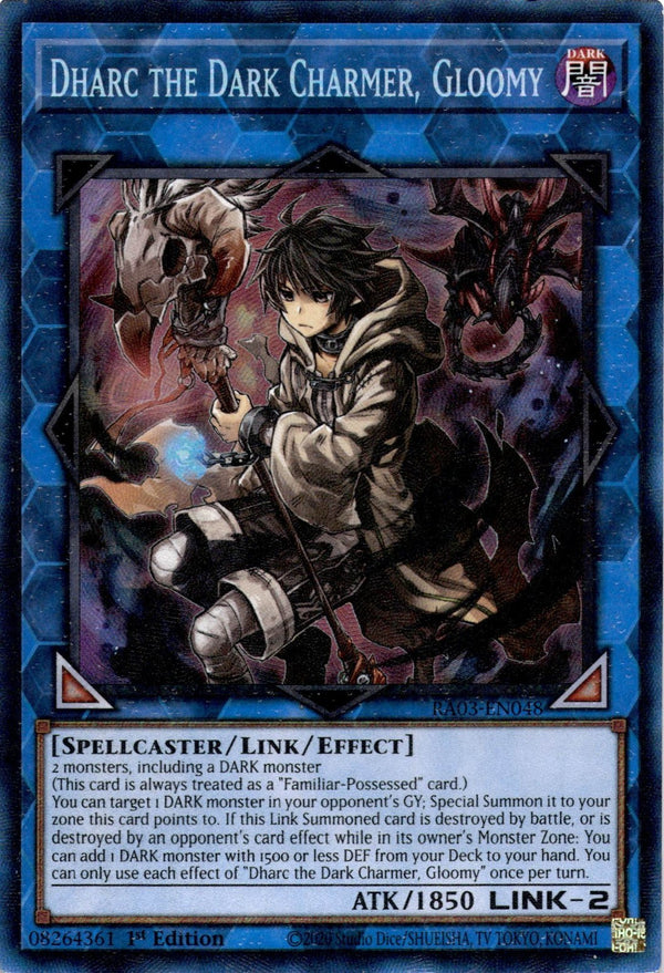 Yugioh Dharc the Dark Charmer, Gloomy RA03-EN048 Collector’s Rare 1st Edition NM