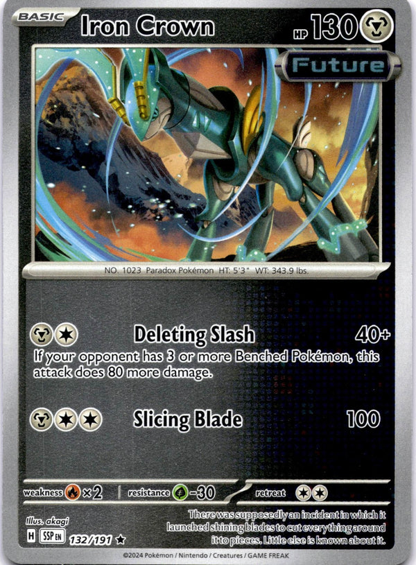 Pokemon Iron Crown 132/191 Surging Sparks Reverse Holo NM