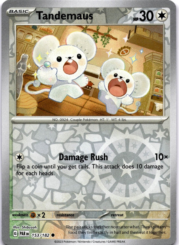 Pokemon Tandemaus 153/182 Paradox Rift Reverse Holo NM