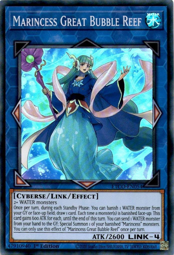 Yugioh Marincess Great Bubble Reef ETCO-EN054 Super Rare 1st Edition NM