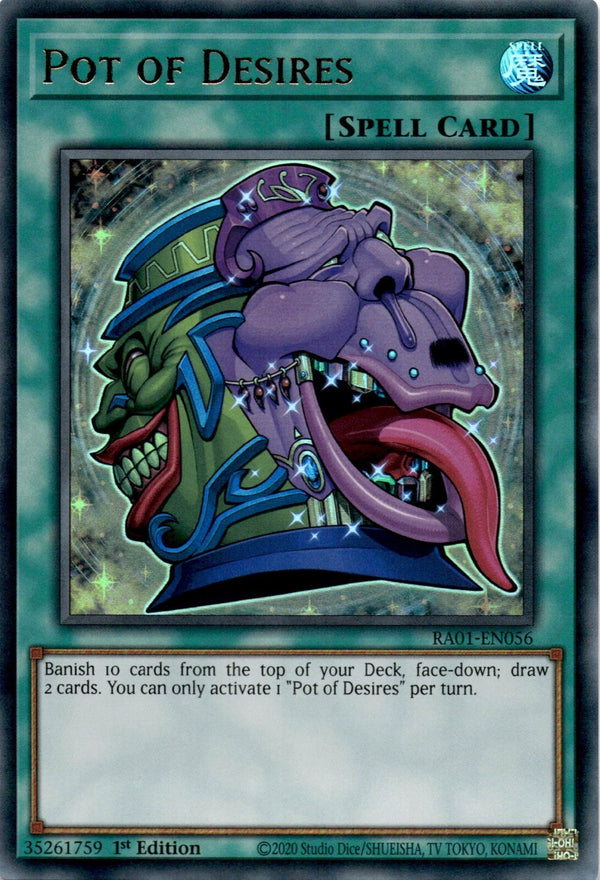 Yugioh Pot of Desires RA01-EN056 Ultra Rare 1st Edition NM
